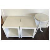 Side Table 20"x17 1/4"x19 1/2" and a Small Round