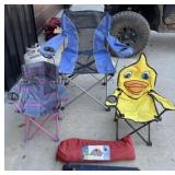 Foldable Outside Chairs and 7