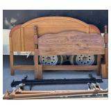 Queen Size Head Board and Metal Bed Frames with