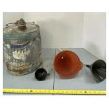 Galvanized 5 Gallon Kerosene Can With Funnels
