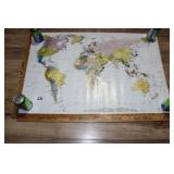 46m World map 34 ½" x 24 ½"