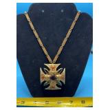 Florenza Maltese Cross Pendant Necklace.