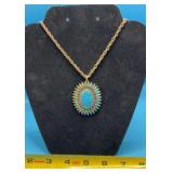 Vintage Southwestern Costume Faux Turquoise Stone