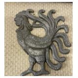 Cast Iron Rooster Wall Hanging or Plaque