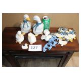 Geese figures, windchimes & napkin rings
