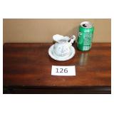 Lefton China pitcher & bowl #1134 25th annivy