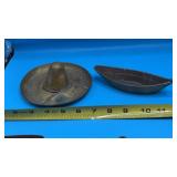 Brass Mexican Sombrero-Shaped Dish. Brass