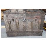 Antique Dome-Top Steamer Trunk