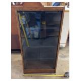 Vtg Media Cabinet. Features tempered glass doors