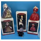 3-Hallmark Keepsake Ornaments Holiday Barbie