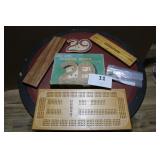 5 CRIBBAGE BOARDS