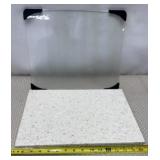 1-Marble Cutting Board and 1 Glass Cutting Board