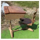 Vtg School Desk