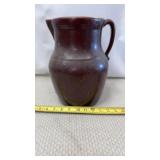 Brown Stoneware Pitcher