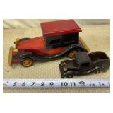 Decorative Wooden Model of a Vintage Car.