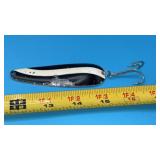Daredevil Type Spoon Lure Black White Silver Back