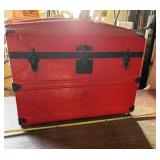 19th Century Antique Red, Barrel-Top Steamer