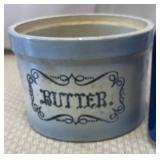 Vtg Stoneware Butter Crock