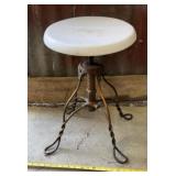 Vanity Stool featuring a Wooden Seat and a