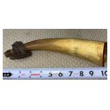 Vtg Powder Bull Horn