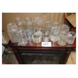 Assorted canning jars, no lids