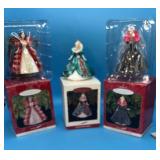 3-Hallmark Keepsake Ornaments Holiday Barbie