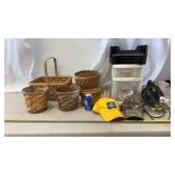 Woven Wicker Trash Cans and Baskets, Storage,