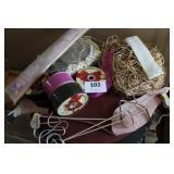 CRAFT SUPPLIES, RIBBON, RAFFIA, & MOSS