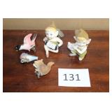 Ucagco pixie clips & porcelain birds with