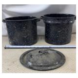 Granite Ware 3-piece Blancher or Pasta Pot Set.
