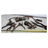 Rustic Farm and Blacksmithing Hand Tools