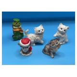 Avon Cat Figurines, Garfield, Christmas Kitty
