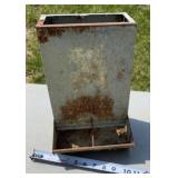 Vtg Galvanized Metal Chicken Feeder