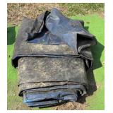Flatbed Trailer Heavy-Duty, Folded Vinyl Tarp
