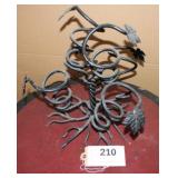 Decorative metal wine bottle holder,
