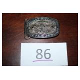 Goldtone belt buckle. engraveable