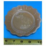 Joe St. Claire Caramel Slag Glass Plate from 1980
