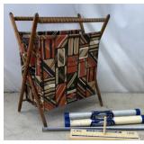 Knitting Basket Folding Caddy, Cross Stitch