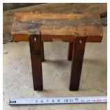 Rustic Industrial Small Bench from Reclaimed Wood