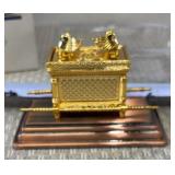 Golden Miniature Ark of the Covenant (4"x2"x3")