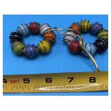 Vintage Boho Multicolor Marble Beaded Wire