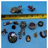 Catholic Reliquary Theca, Vintage Clip on