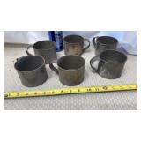 Vtg Tin Cups