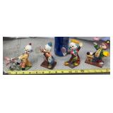 Vintage Clown Figurine Statue Set
