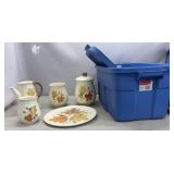 Metlox Poppytrail Woodland Gold Dinnerware, Tote