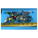 Assorted Vintage Glass Marbles including Shooters