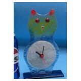 Murano Art Glass Clock. Features a whimsical,
