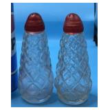 1950s-60s Clear Glass Salt and Pepper Shakers
