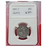 1858 Seated Liberty Quarter