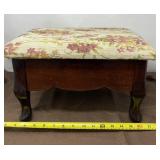 Small Bench With Storage & Cushioned Seat